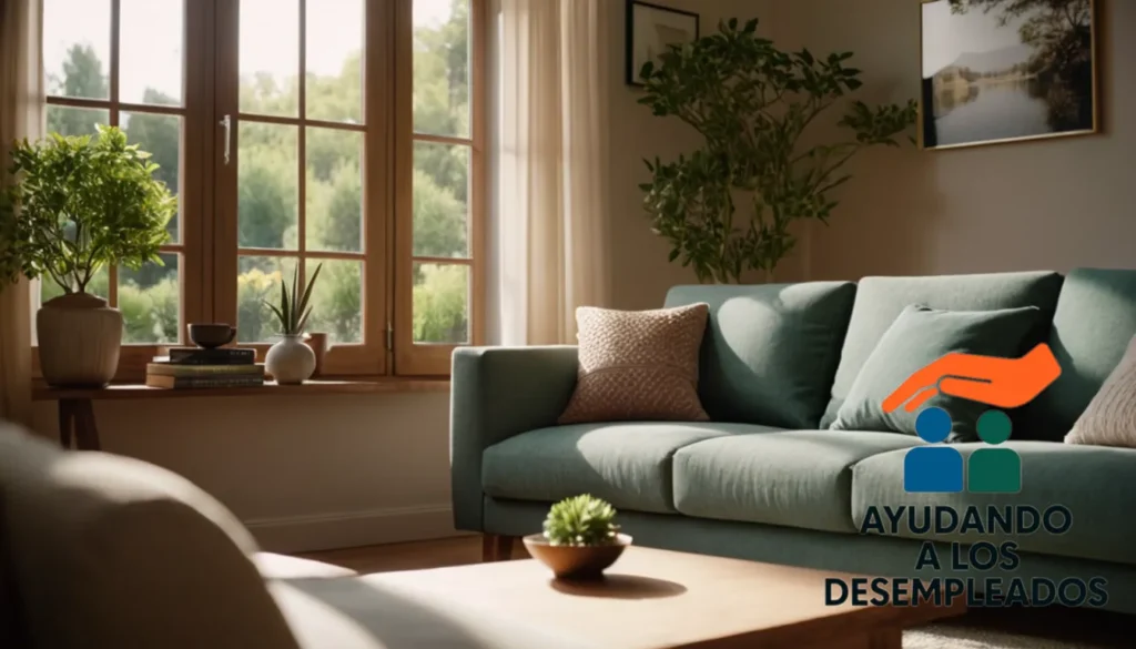 "A modest yet well-appointed living room in a cozy bungalow-style house