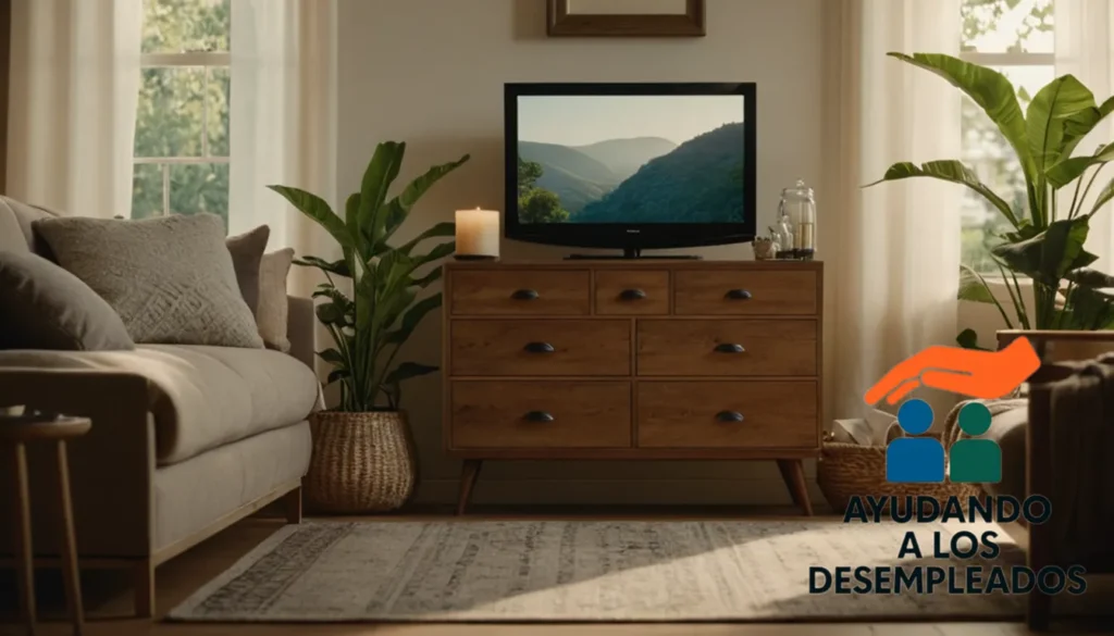 "a cozy yet functional living room in a neutral-colored home