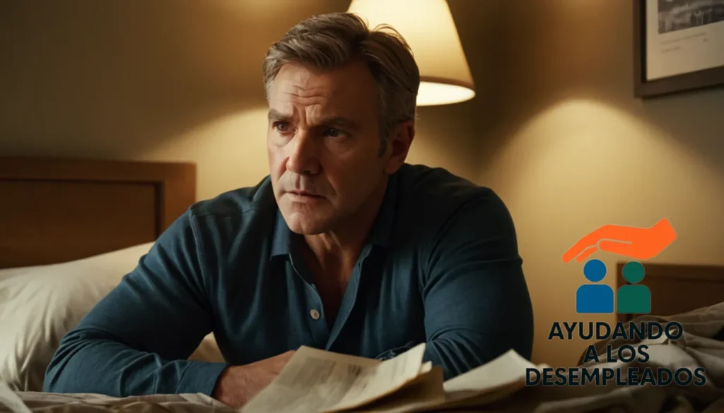 "a somber-looking middle-aged man sitting on the edge of his bed