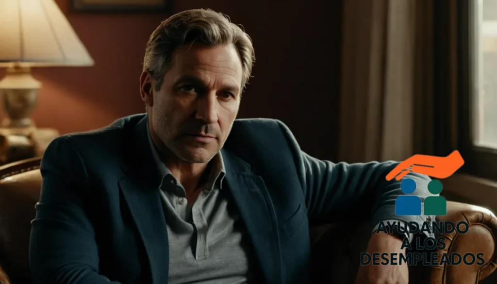 a somber male figure in his mid-40s