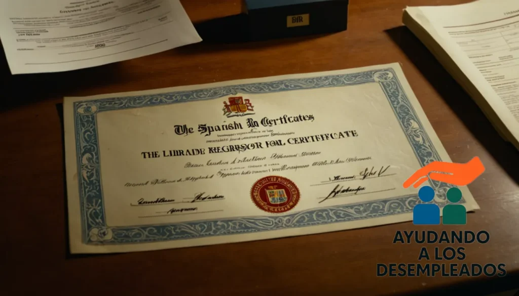 "A close-up of a worn and distressed Spanish civil registry certificate (Libro de Registros) for a mortgage property