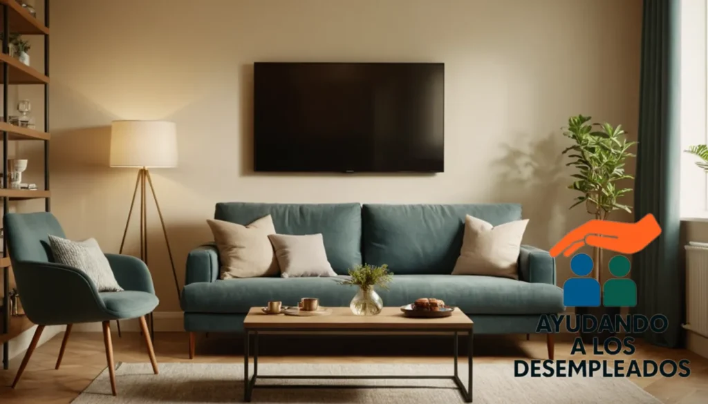 "A tidy living room in a spacious apartment