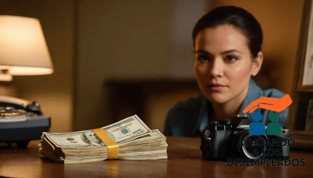A neatly arranged stack of crisp $100 bills on a worn wooden desk