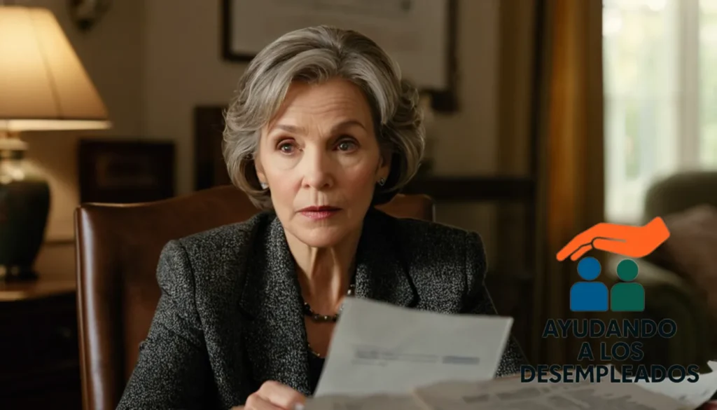 "a solemn-looking older woman in her late 50s