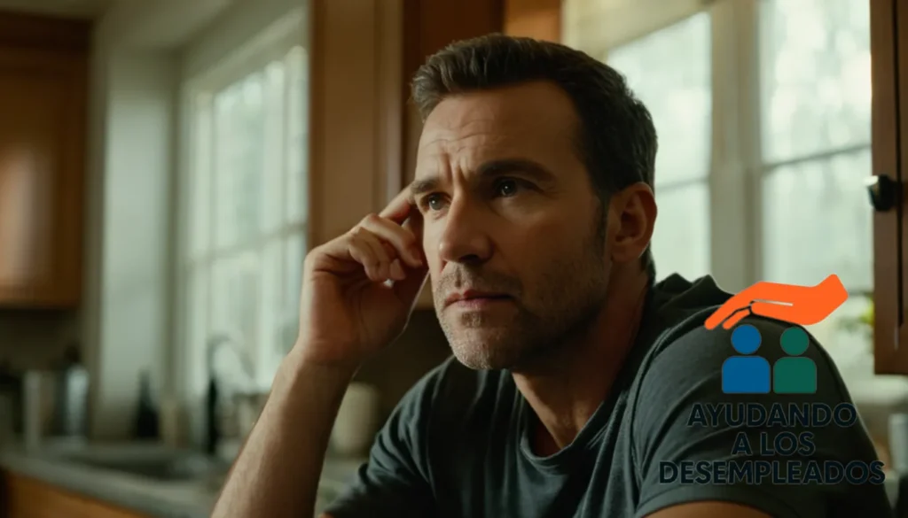 A close-up of a worried-looking man in his mid-30s