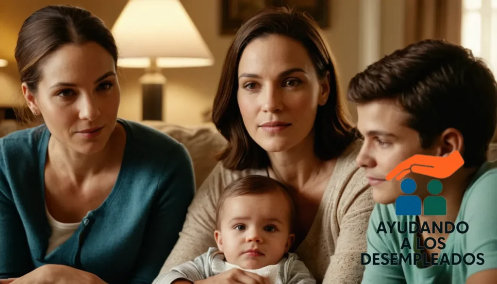 "a warm and serene family scene: a mother in her early 30s