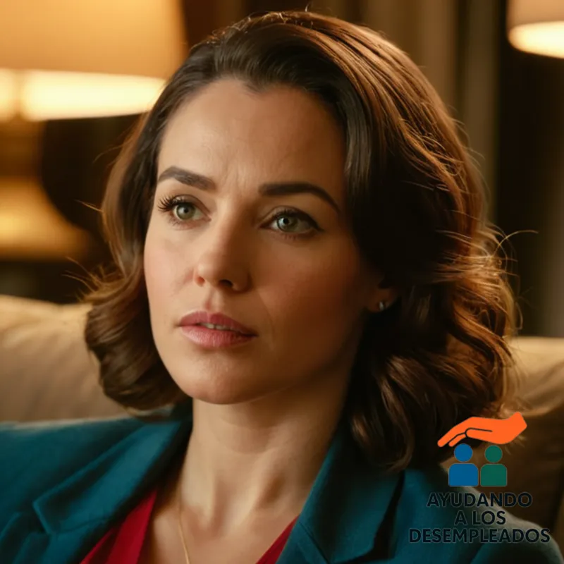 A cluttered yet modest living room with worn furniture, a water meter on the wall with red flags warning of impending cutoff, and a young adult sitting on the couch amidst financial documents and utility bills, looking worried and concerned.