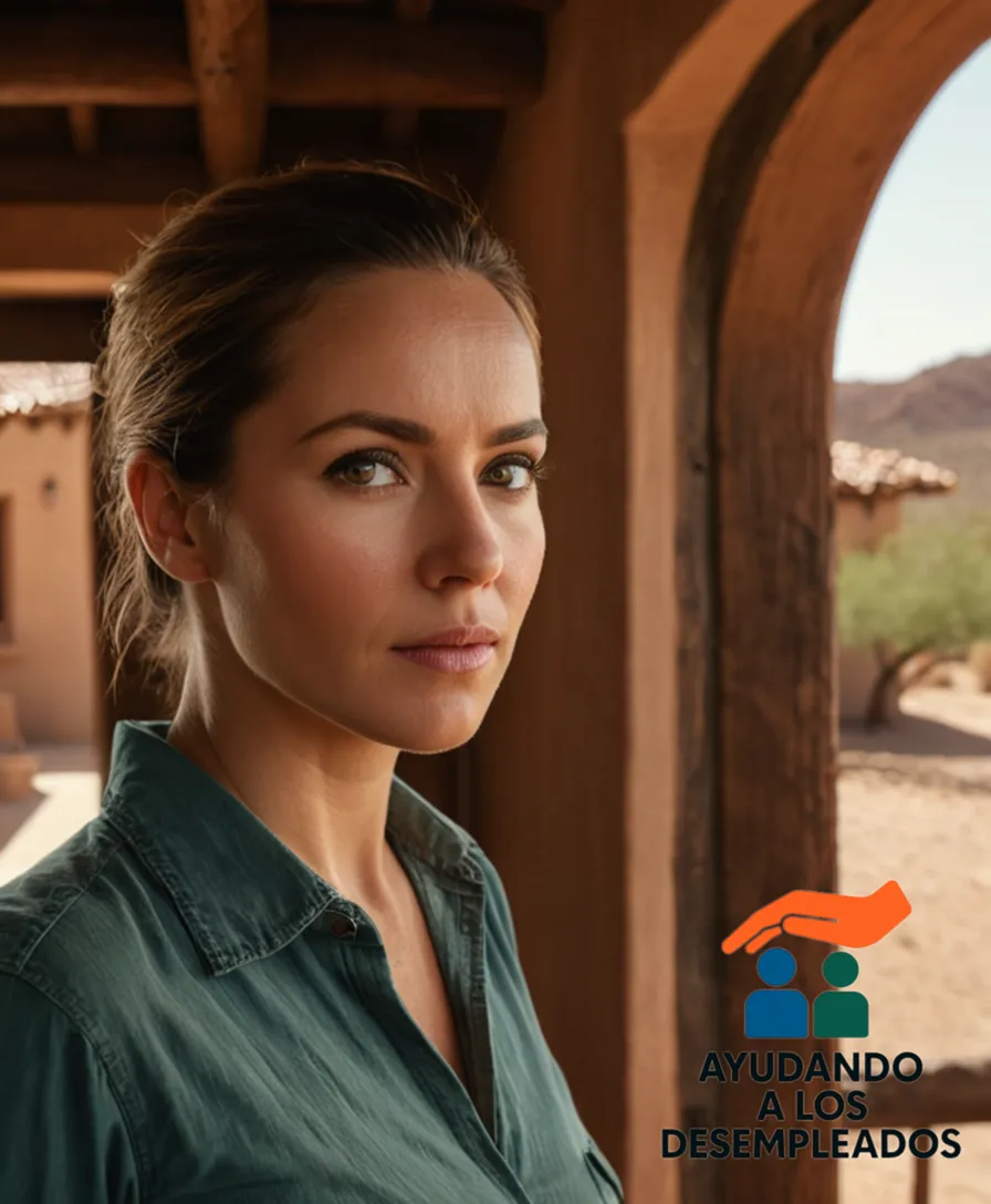 a dilapidated, single-story adobe cottage, its worn terra cotta roof leaking in a rain-filled courtyard, the wooden doorframe cracked and faded, set against a washed-out, desert background with scrubby mesquite trees standing guard.
