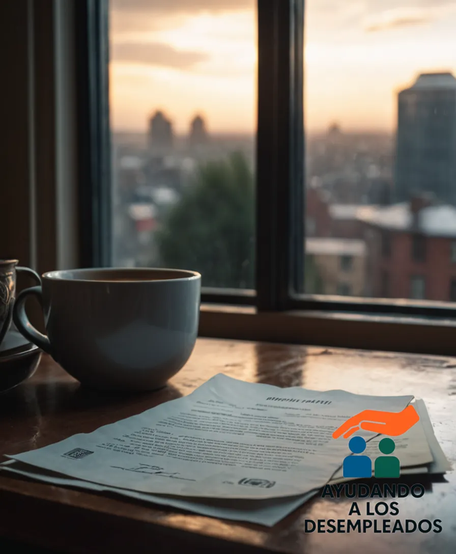 A worn-out and weathered mortgage document lying on a cluttered coffee table in a small, dimly lit living room, with a faint cityscape blurred outside through a grimy window, conveying a sense of desperation and repossession.