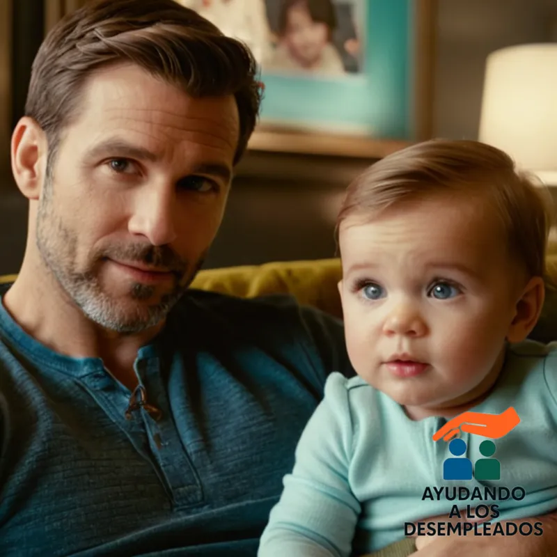 A warm and inviting family of four sitting on a worn sofa in their cluttered yet loving living room, with the mother holding her infant and the father playfully tousling his toddler's hair amidst a sea of colorful toys and posters.