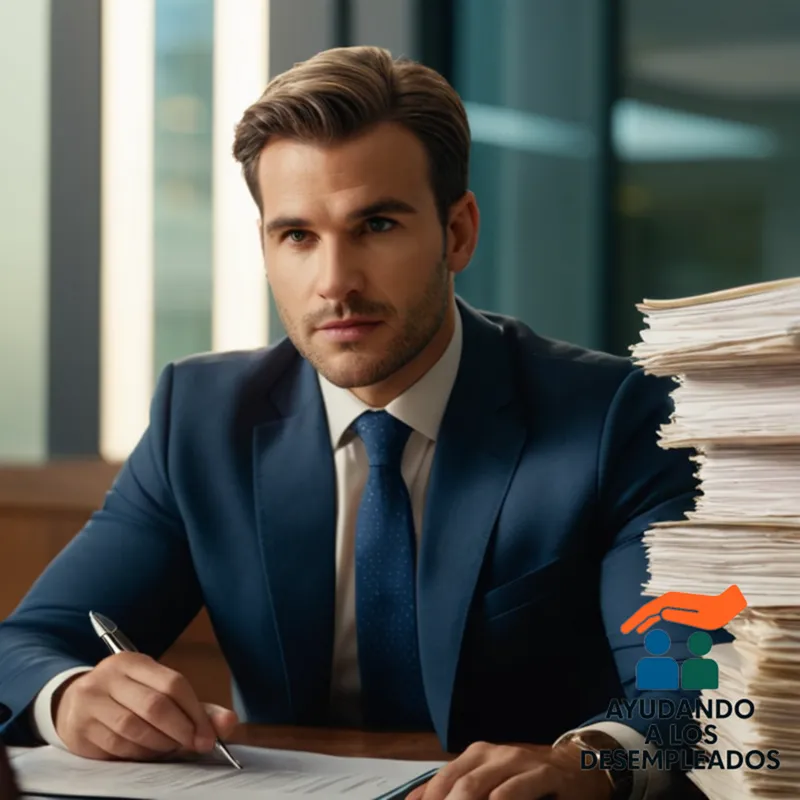 a large glass window reflecting the interior of a modern bank branch, where a worn, wooden desk dominates the frame, with a solemn, middle-aged banker sitting behind it, his eyes fixed on a stack of thick financial documents and folders, amidst an otherwise sterile atmosphere.