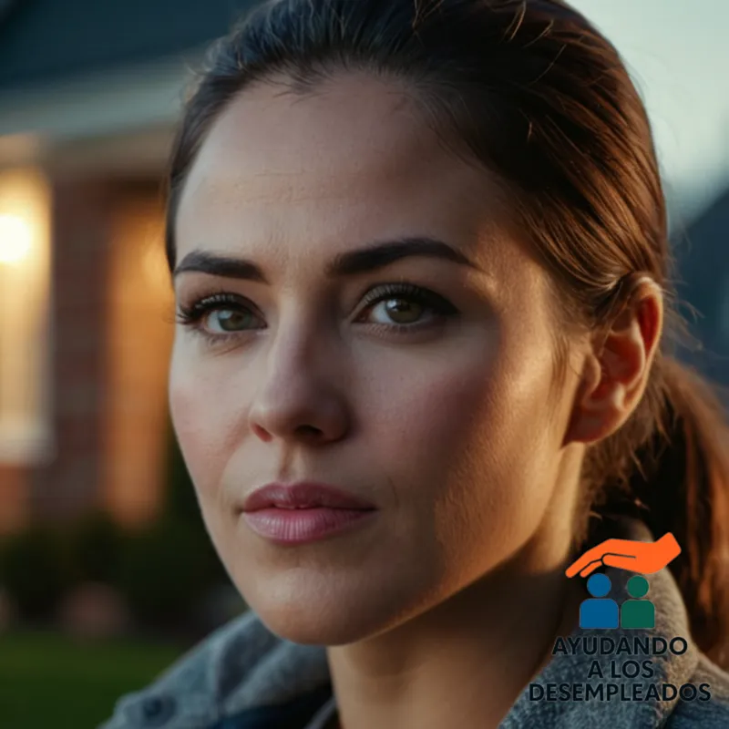 a modest, yet well-maintained, single-family home in a suburban neighborhood during early morning hours, with soft sunlight casting shadows on its brick façade, contrasting with the anxiety-filled expression of a homeowner, sitting on the front porch steps.