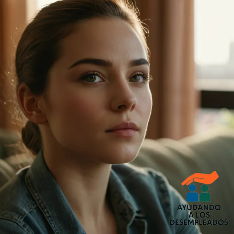 A young adult, sitting on a couch in a sparse, yet clean government-owned apartment, surrounded by faded family portraits and worn furniture, with a subtle hint of sunlight peeking through dusty windows, while a faint background of a city street is visible outside.